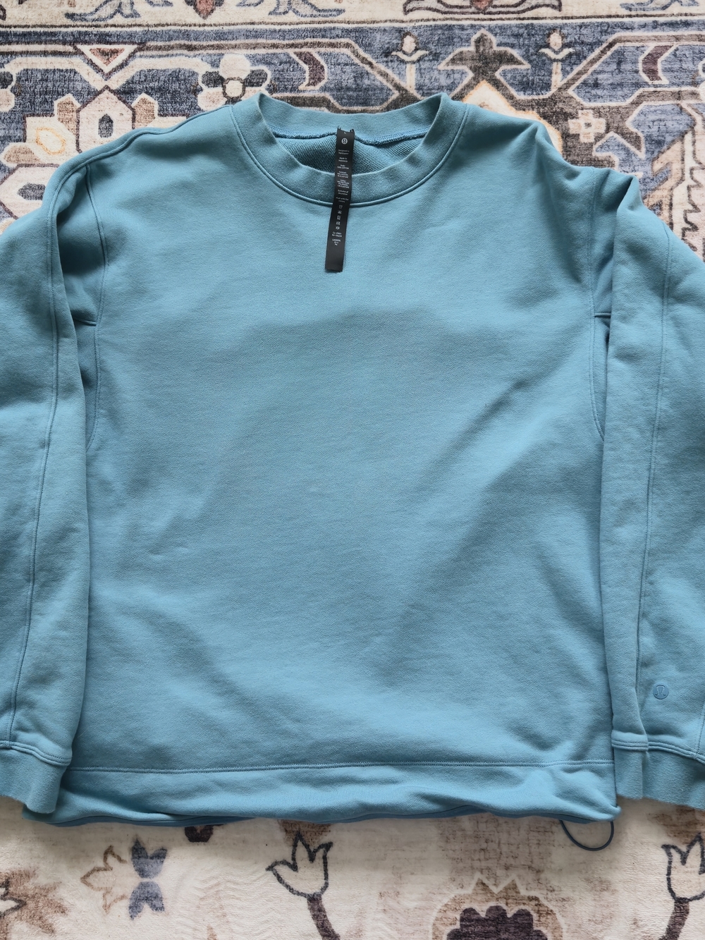 Lululemon Men's City Sweat Crewneck Large Blue Borealis French Terry